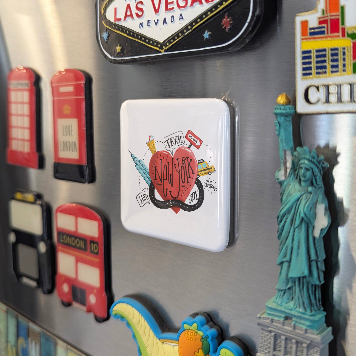 New York Elements Watercolor Fridge Magnet - PhiloPerse