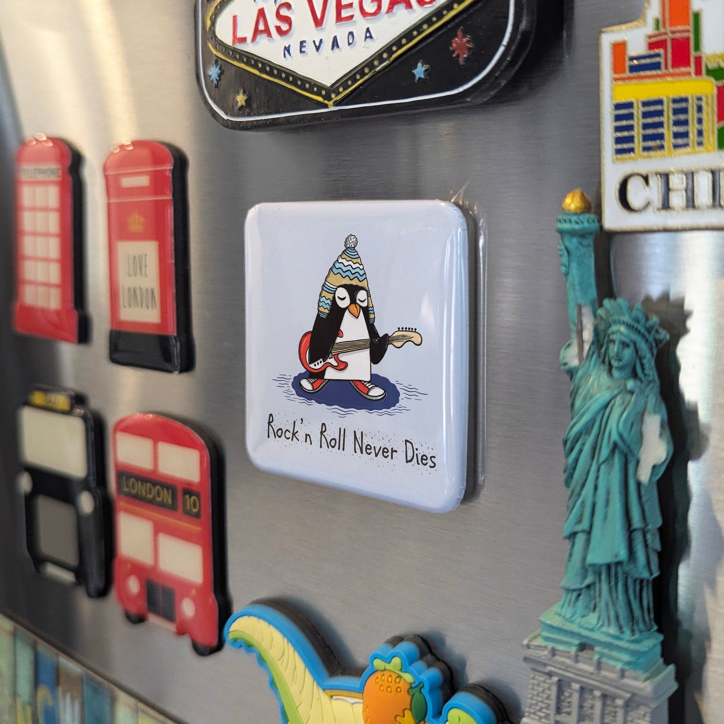 Rock'n Roll Never Dies Fridge Magnet - PhiloPerse