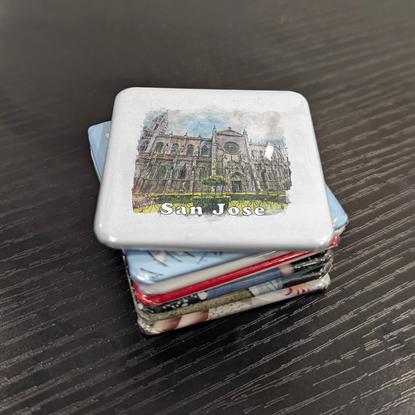 San Jose Costa Rica Watercolor Fridge Magnet - PhiloPerse