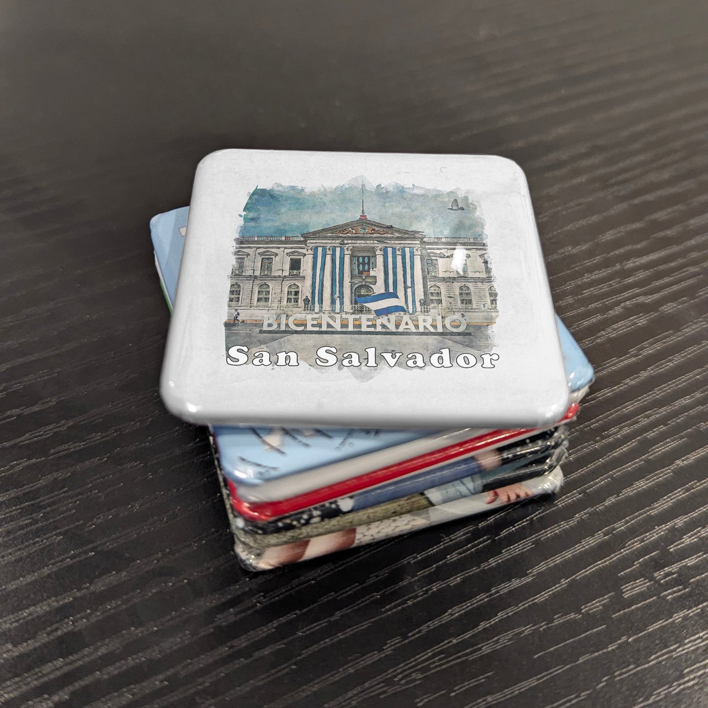 San Salvador Watercolor Fridge Magnet - PhiloPerse