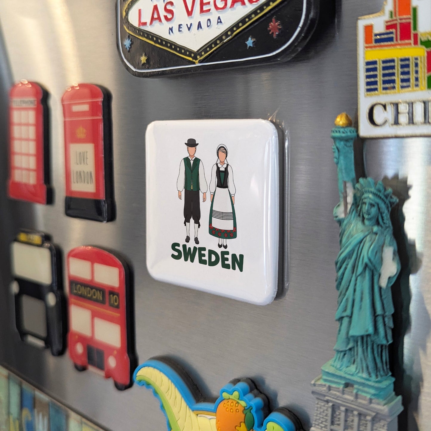 Sweden Folk Costumes Fridge Magnet - PhiloPerse