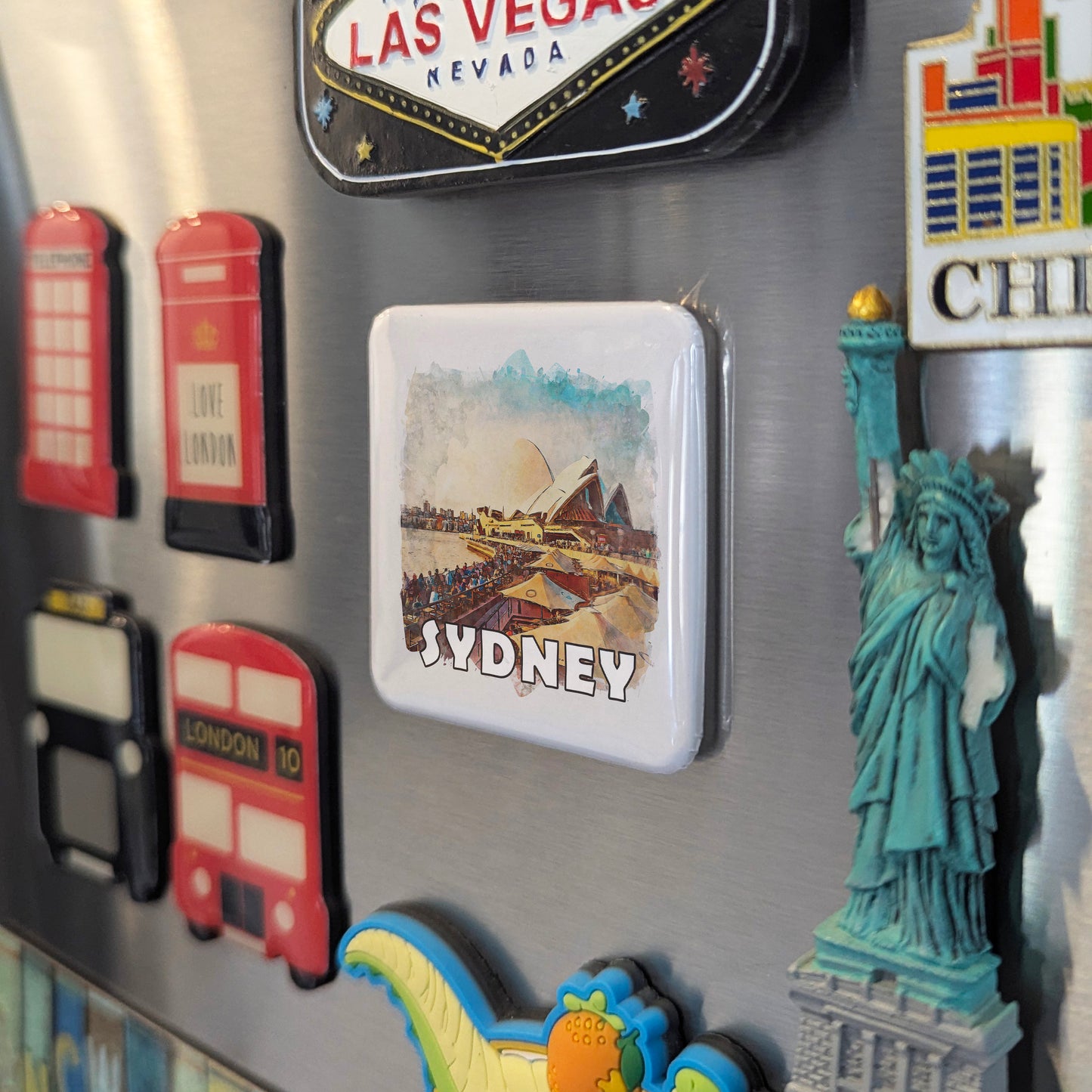 Sydney Australia Watercolor Fridge Magnet - PhiloPerse