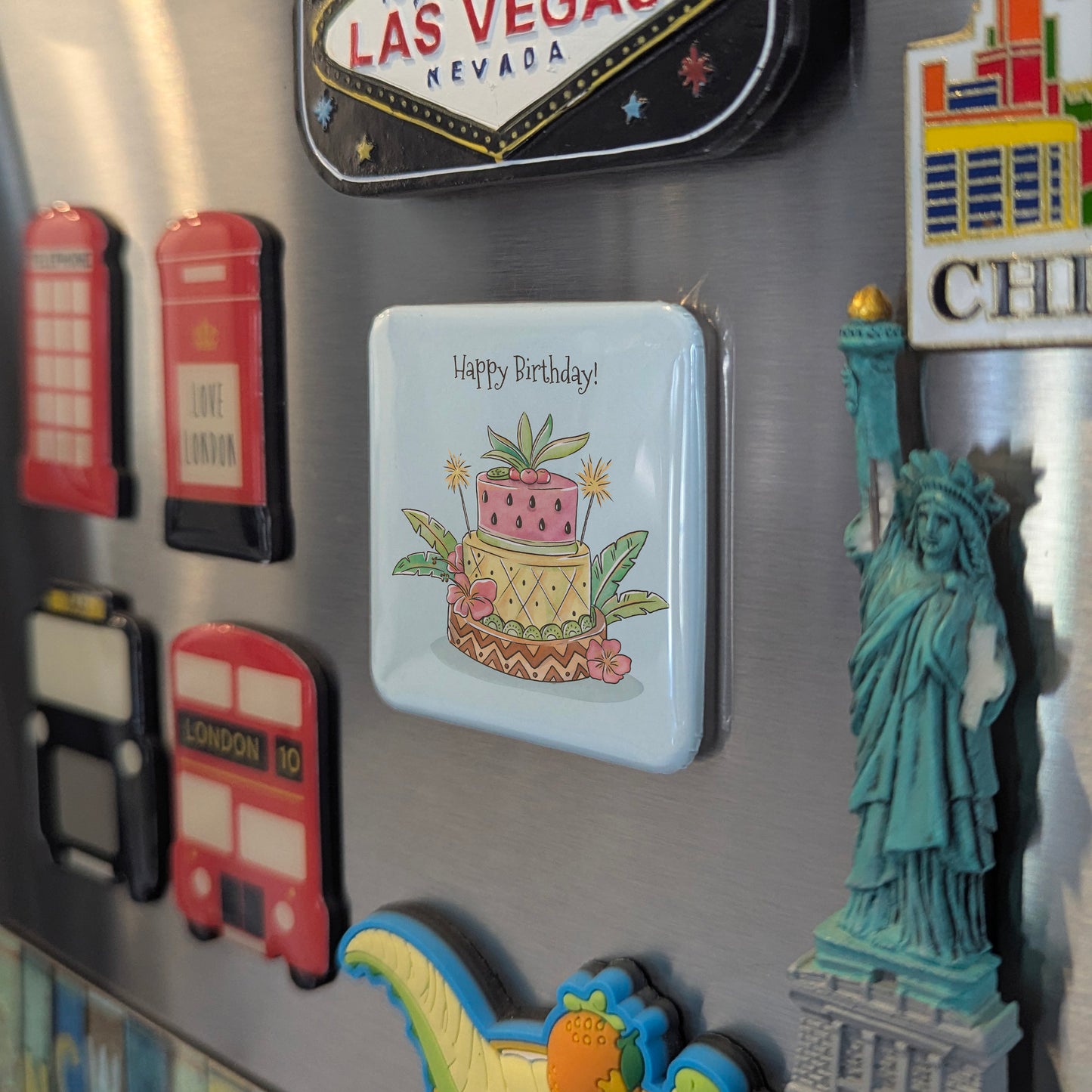 Birthday Cake Fridge Magnet - PhiloPerse