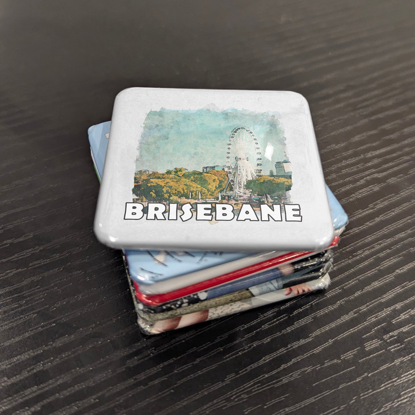 Brisbane Australia Watercolor Fridge Magnet - PhiloPerse
