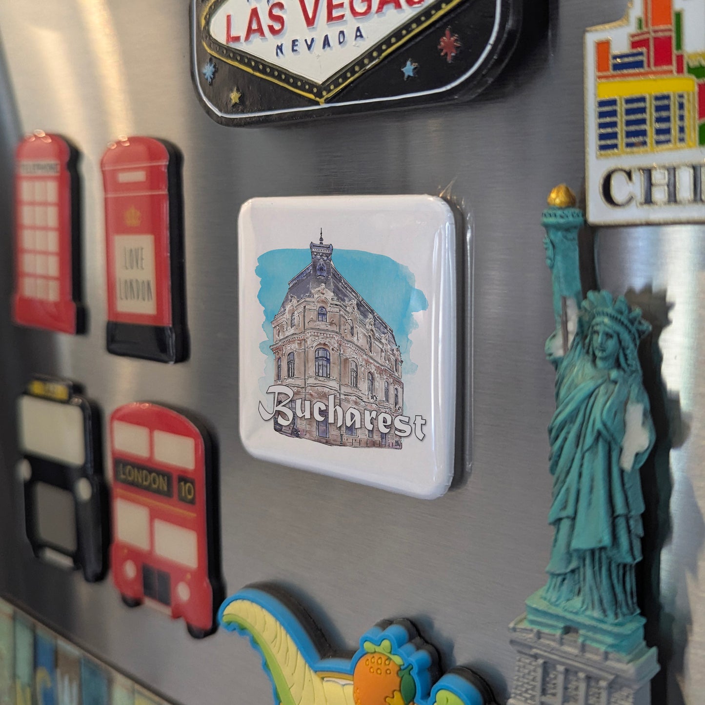 Bucharest Romania Fridge Magnet - PhiloPerse
