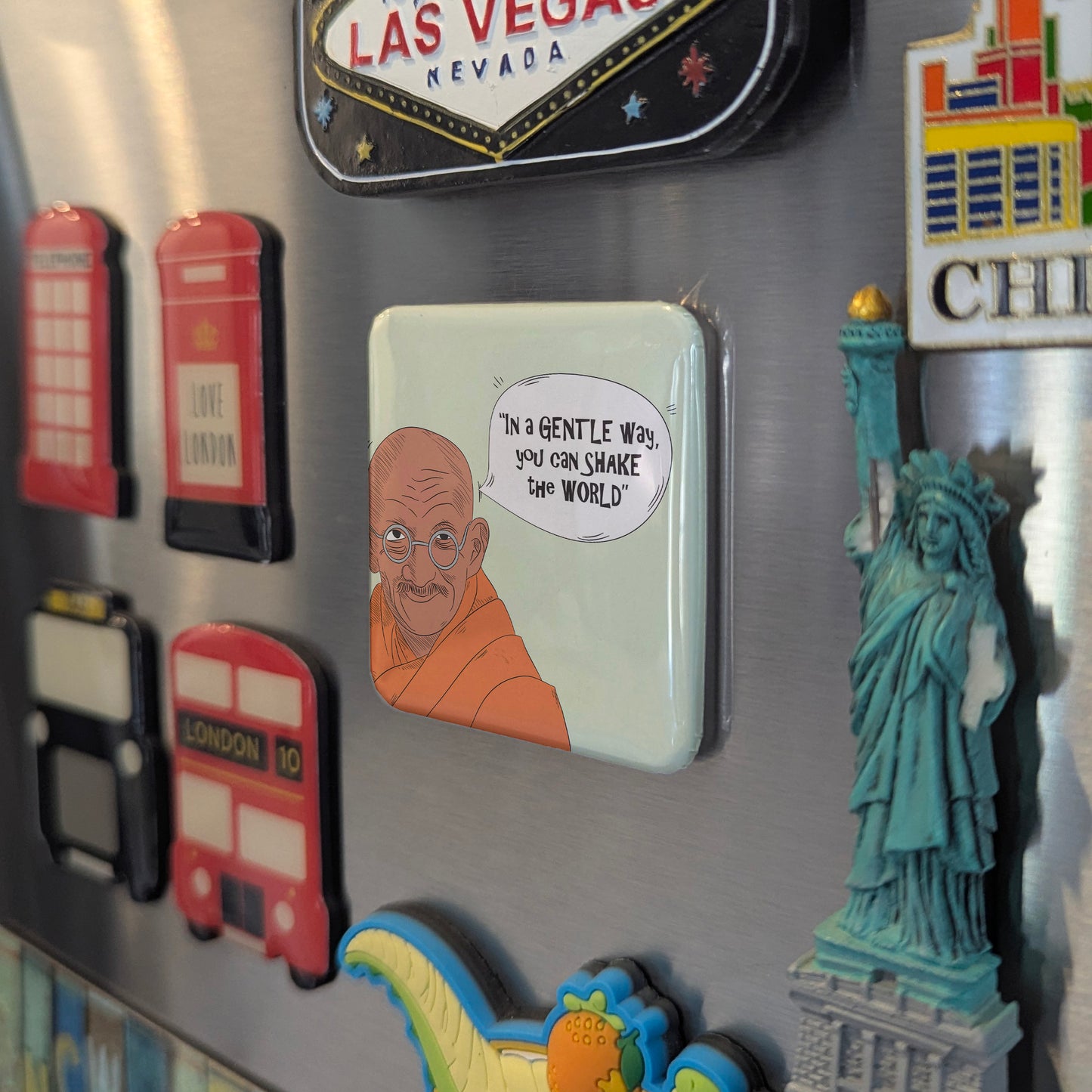 Gandhi Fridge Magnet - PhiloPerse