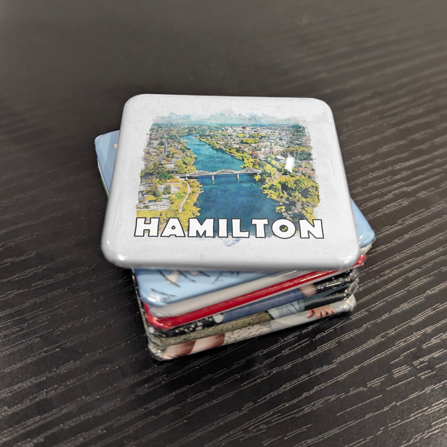 Hamilton New Zealand Watercolor Fridge Magnet - PhiloPerse