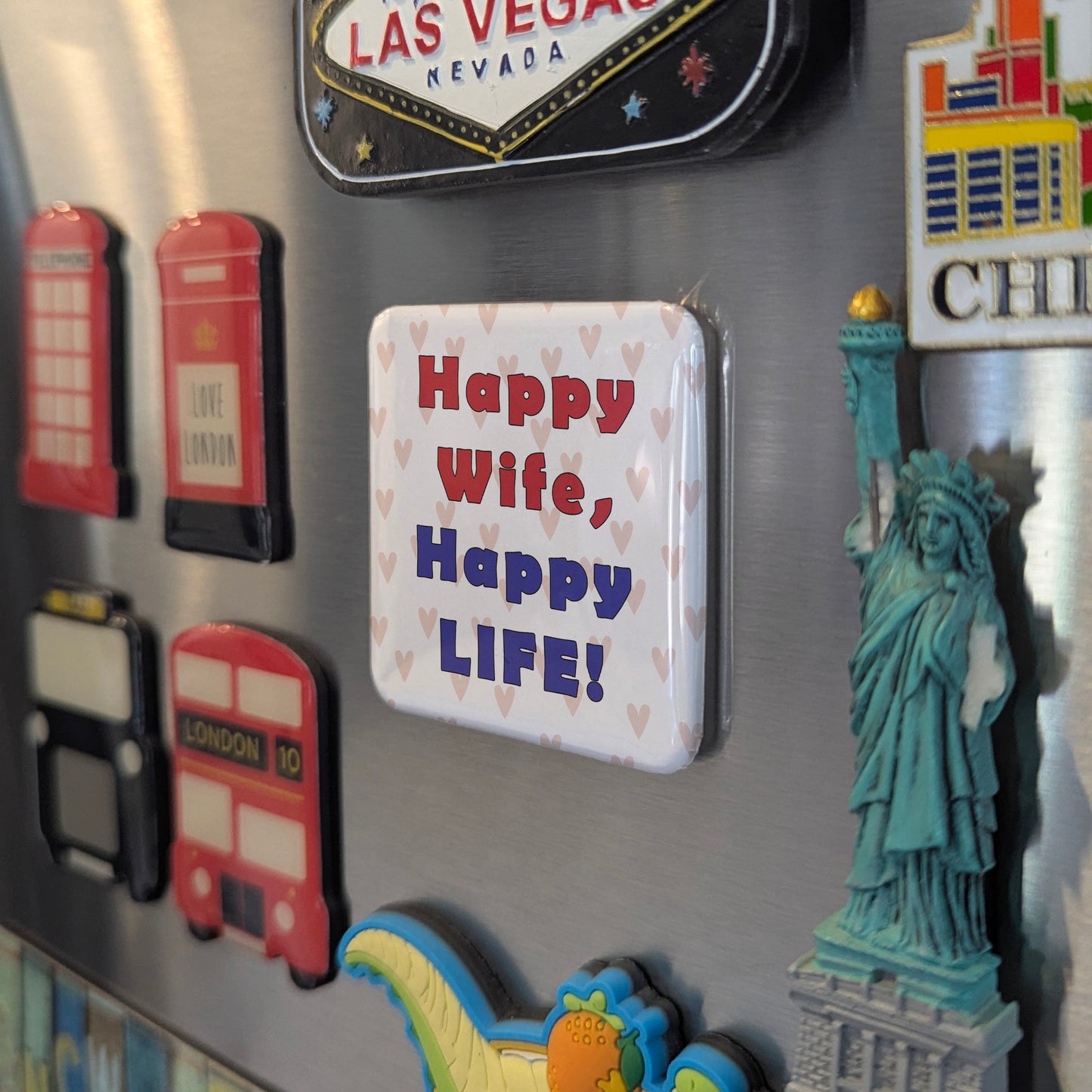 Happy Wife Happy Life Fridge Magnet - PhiloPerse