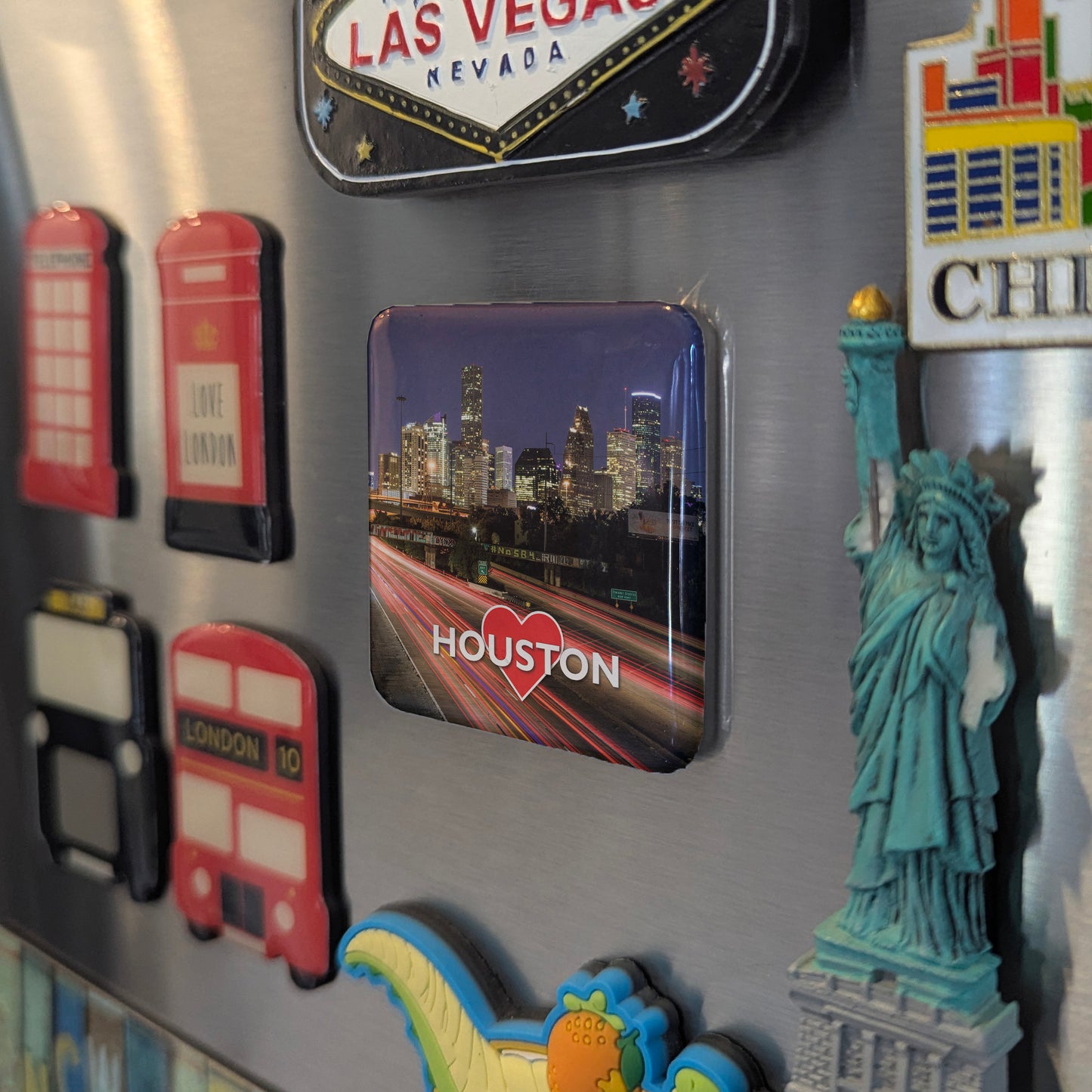 Houston View Fridge Magnet - PhiloPerse