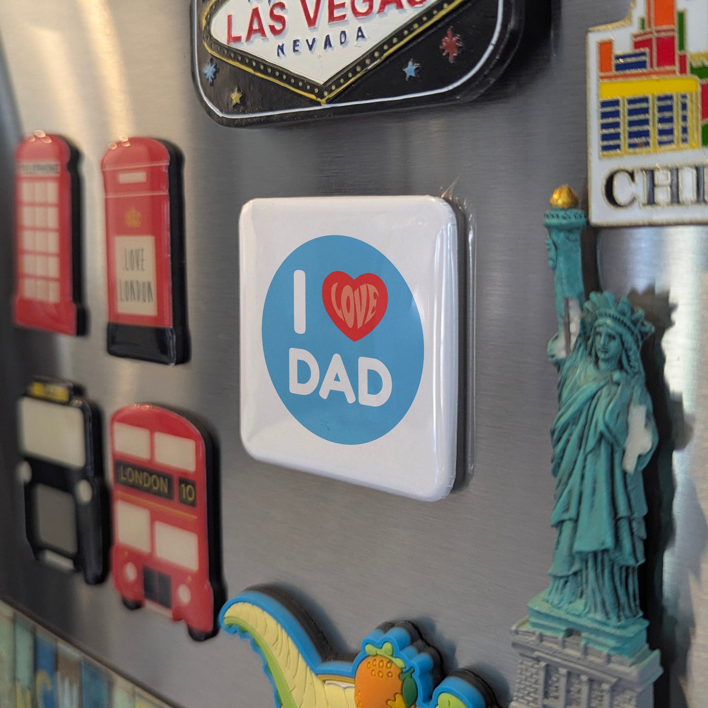 I Love Dad Tag Fridge Magnet - PhiloPerse