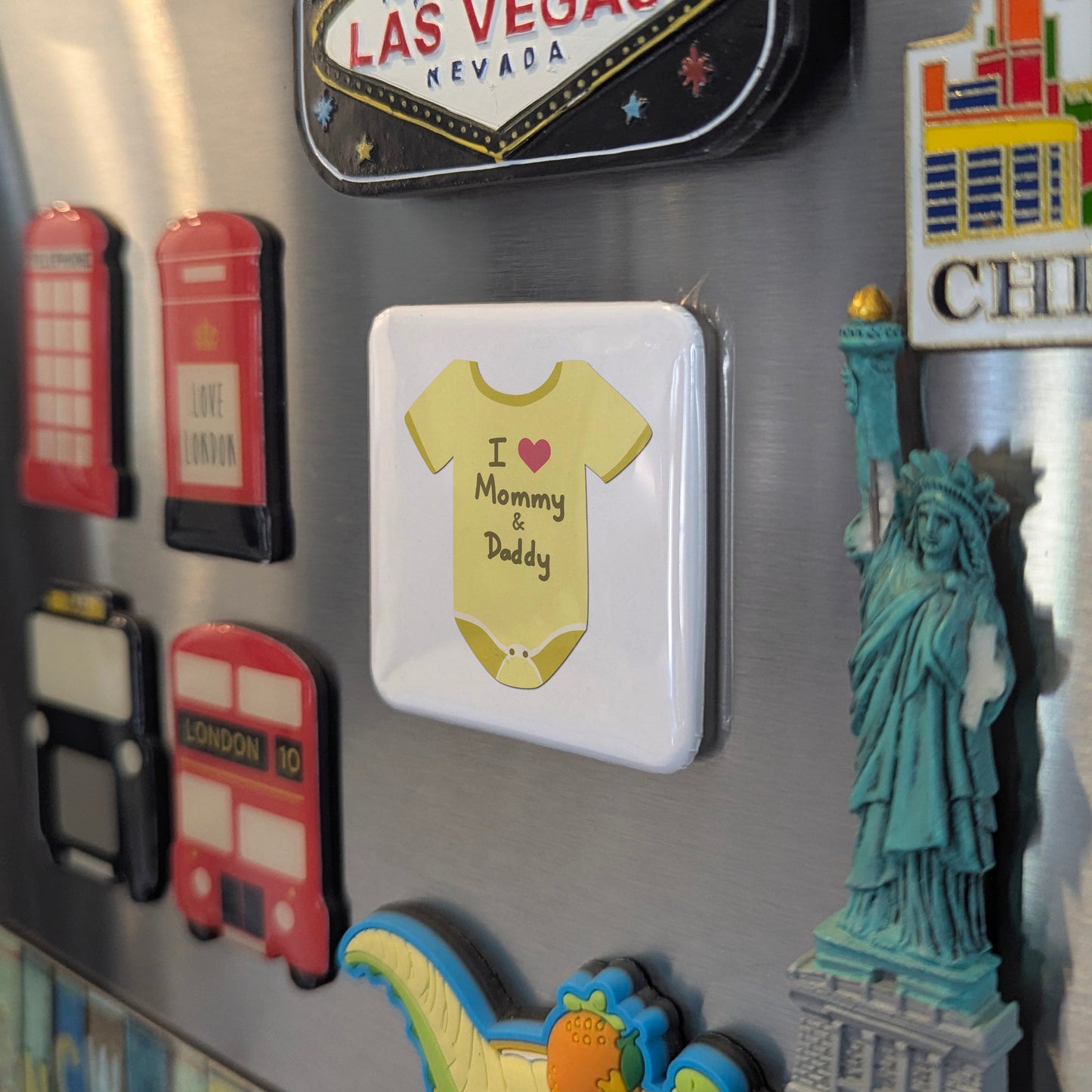 I love Mommy & Daddy Fridge Magnet - PhiloPerse