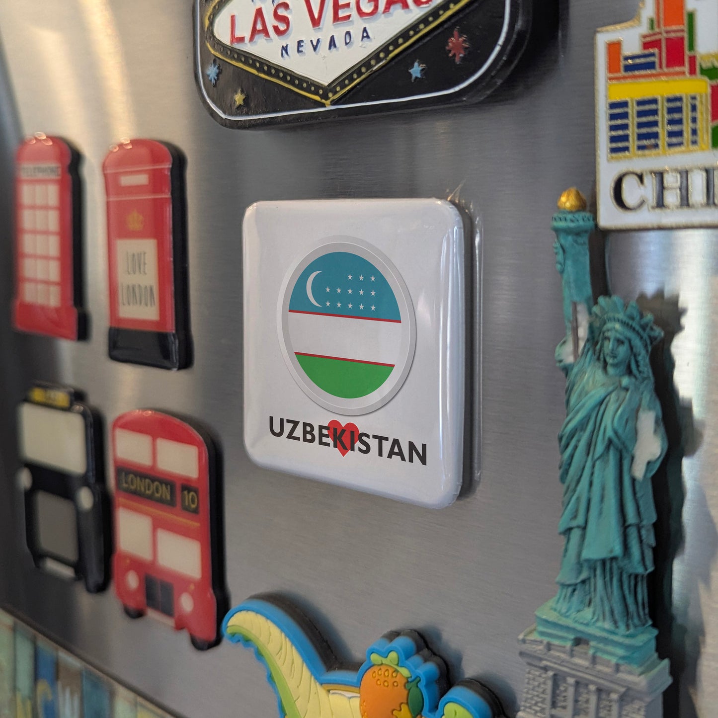 I Love Uzbekistan Fridge Magnet - PhiloPerse