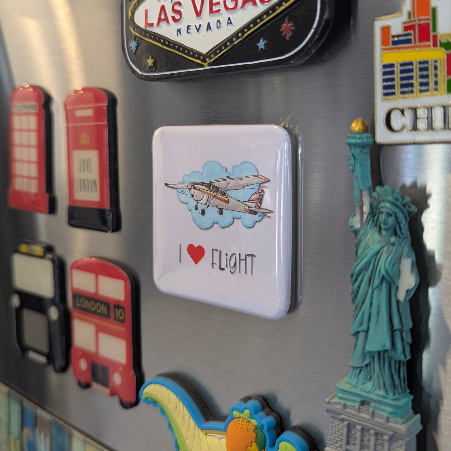 I Love Flight Fridge Magnet - PhiloPerse
