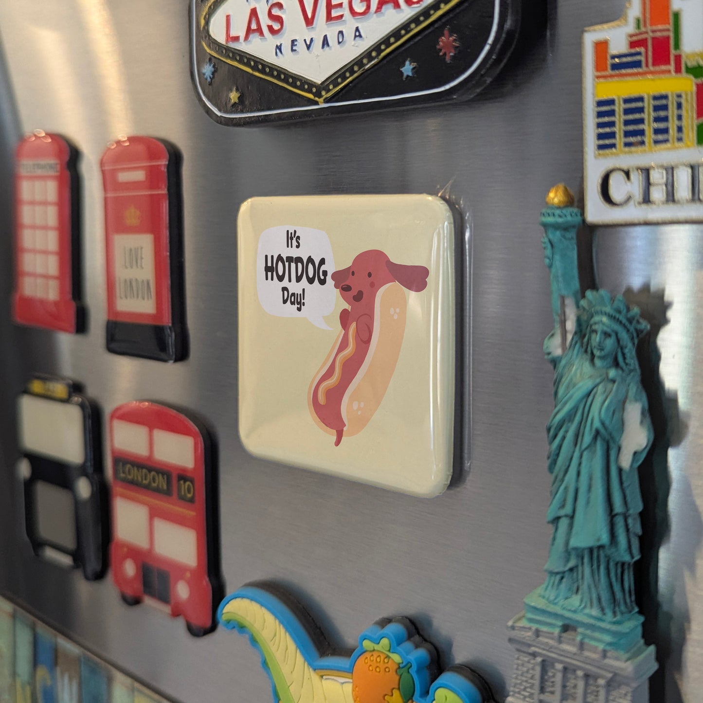 It's HOTDOG Day Fridge Magnet - PhiloPerse