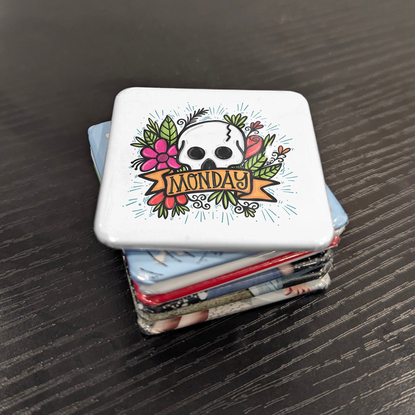 Monday Skull Fridge Magnet - PhiloPerse