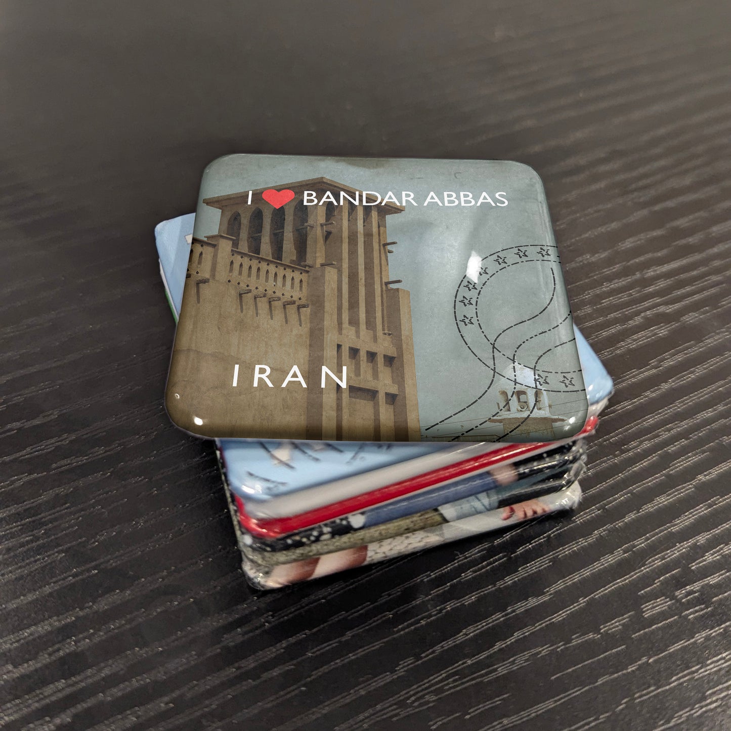 J'aime l'aimant de réfrigérateur Bandarabbas