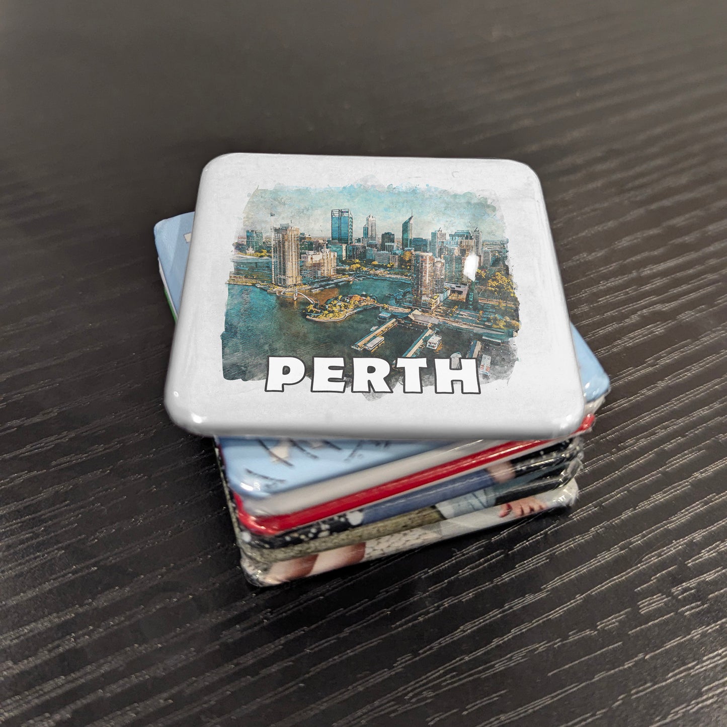 Perth Australia Watercolor Fridge Magnet - PhiloPerse
