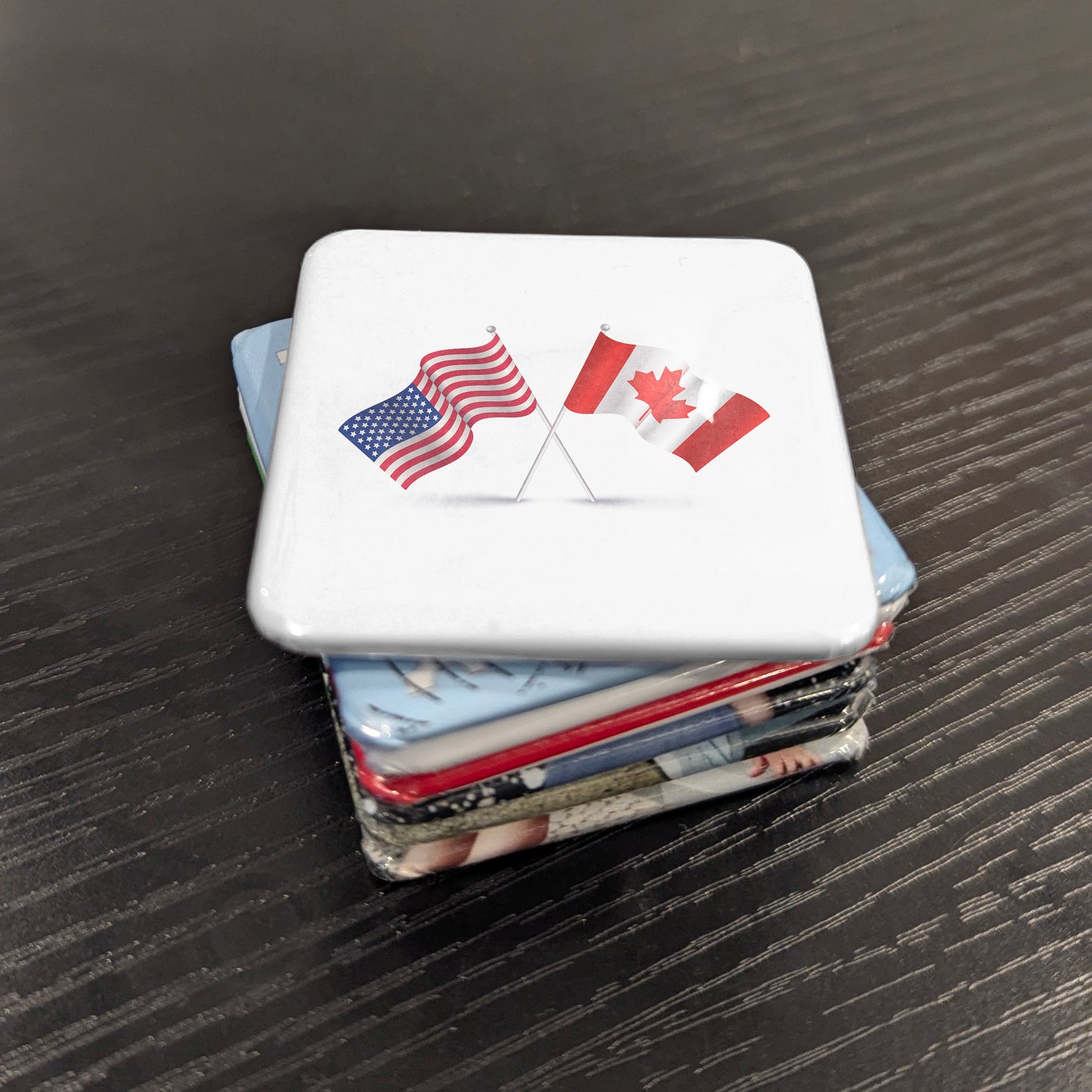 US & Canada Flags Fridge Magnet - PhiloPerse