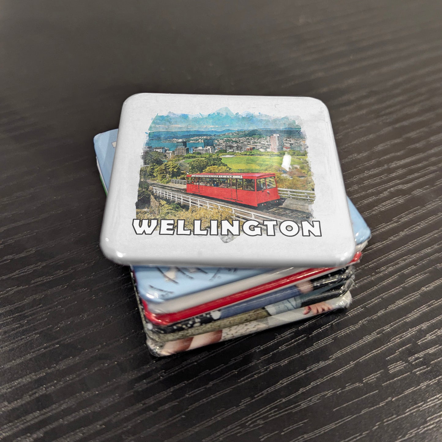 Wellington New Zealand Watercolor Fridge Magnet - PhiloPerse