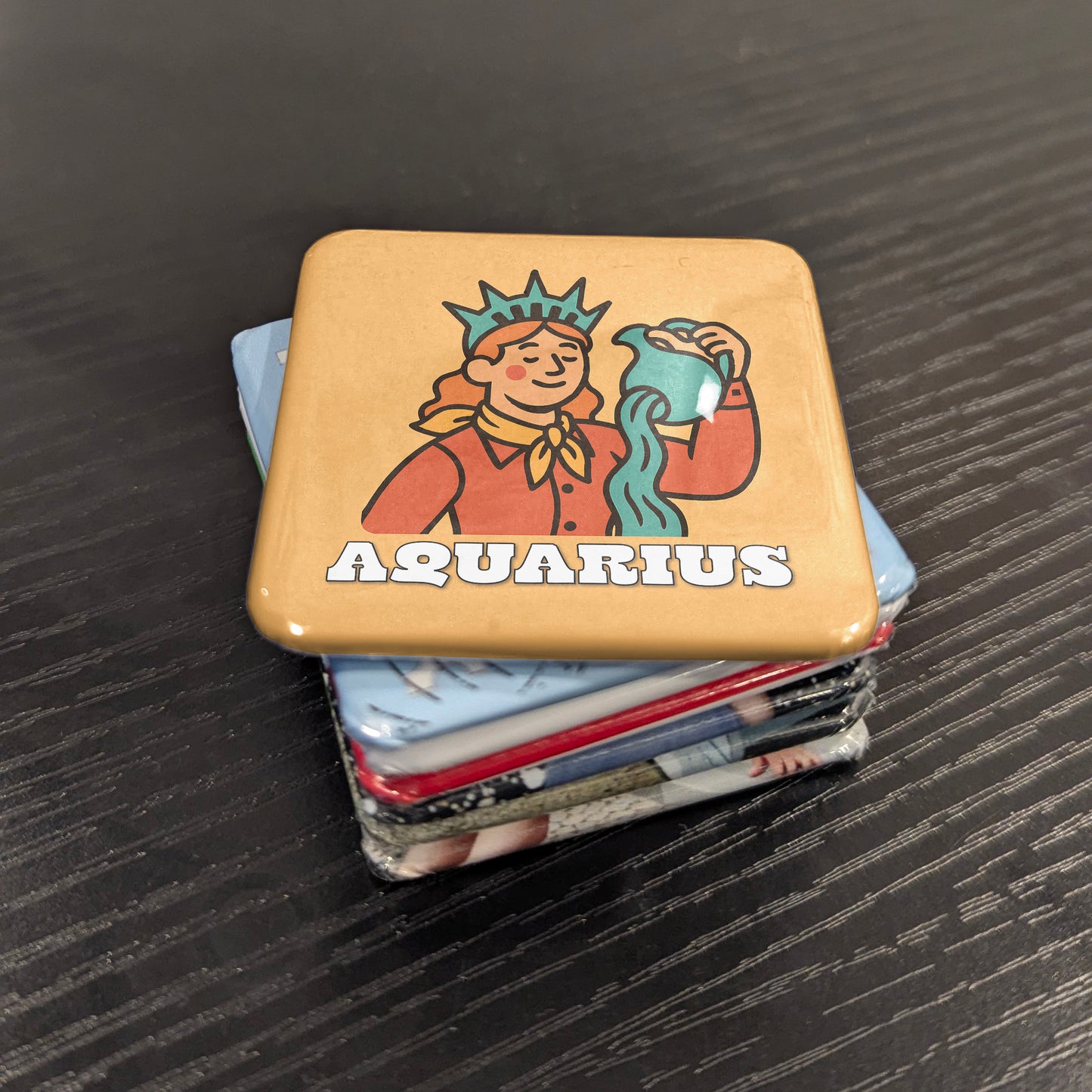 Western Aquarius Zodiac Fridge Magnet - PhiloPerse