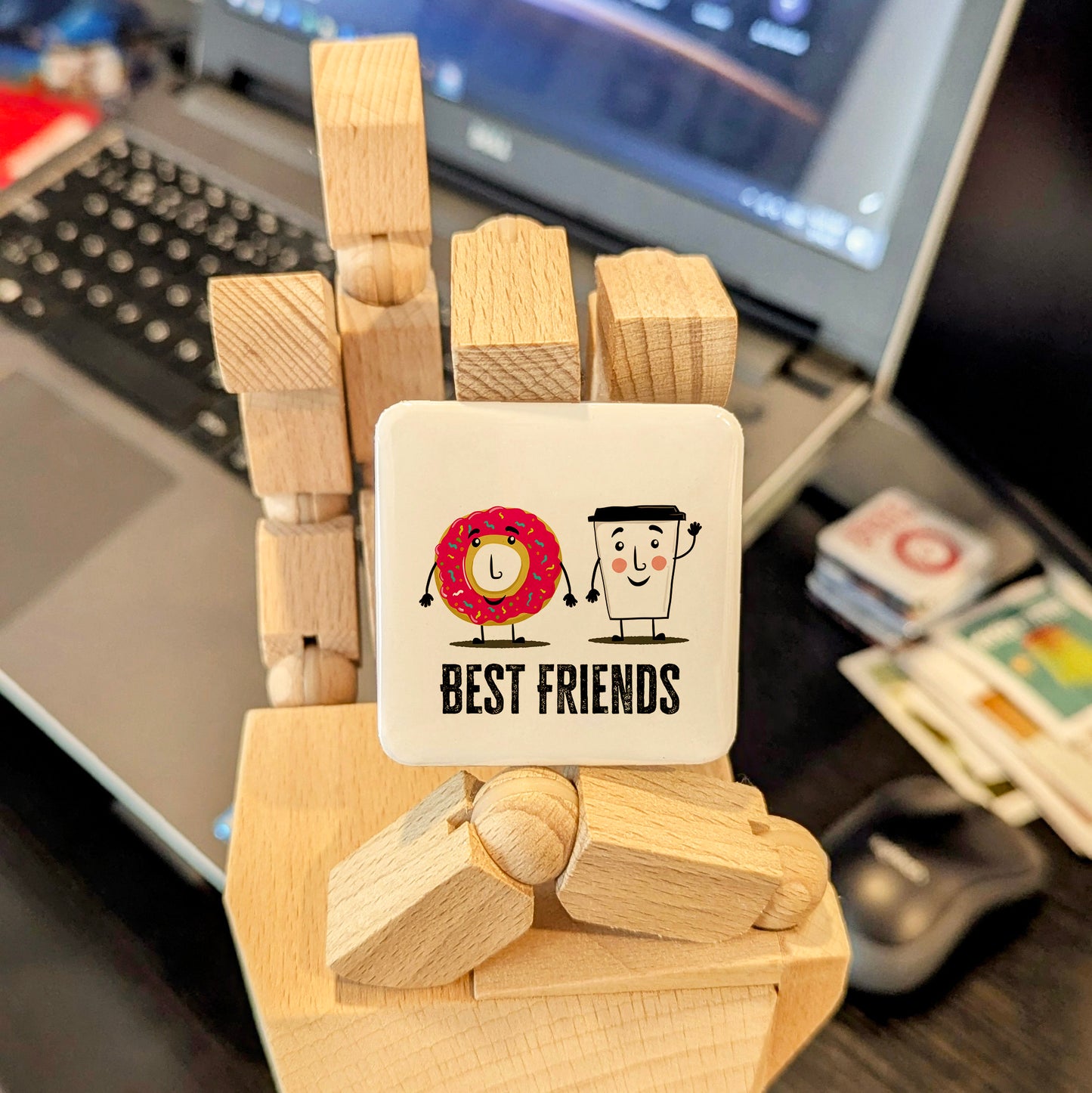 Donut & Coffee Best Friends Fridge Magnet - PhiloPerse