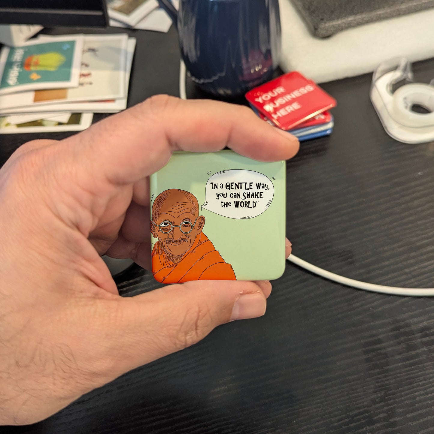 Gandhi Fridge Magnet - PhiloPerse