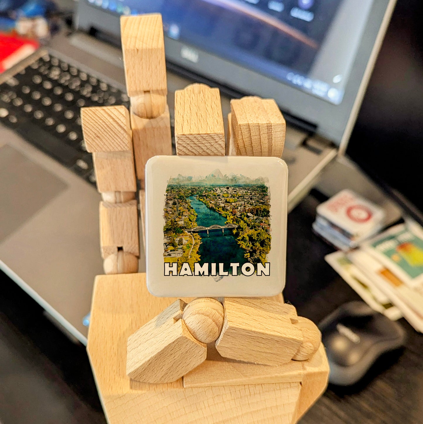 Hamilton New Zealand Watercolor Fridge Magnet - PhiloPerse
