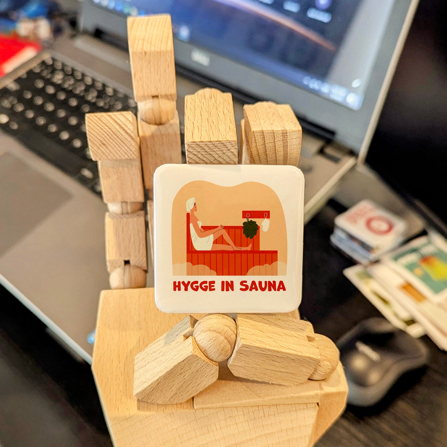 Hygge in Sauna Fridge Magnet - PhiloPerse