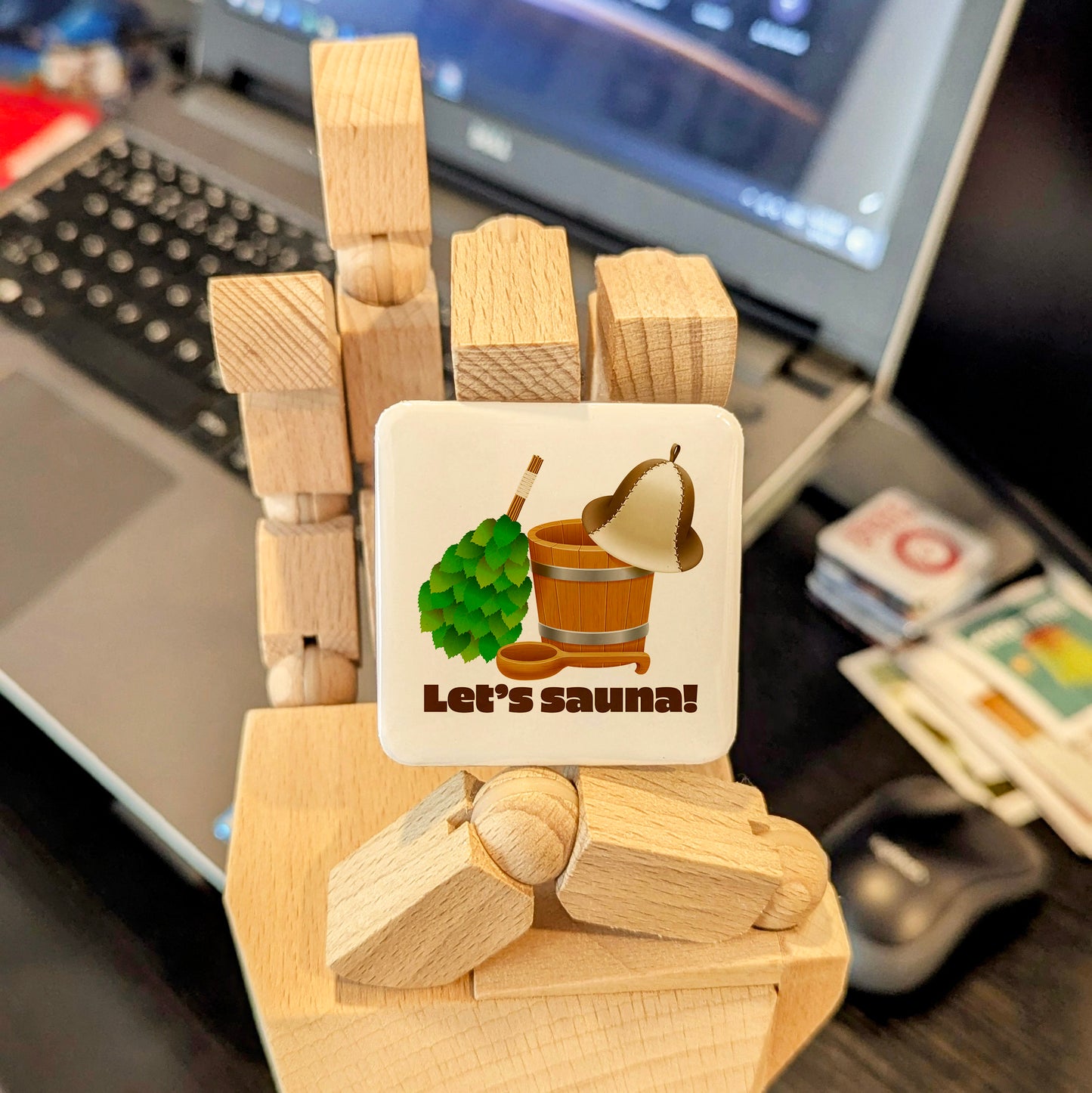 Let's sauna Fridge Magnet - PhiloPerse