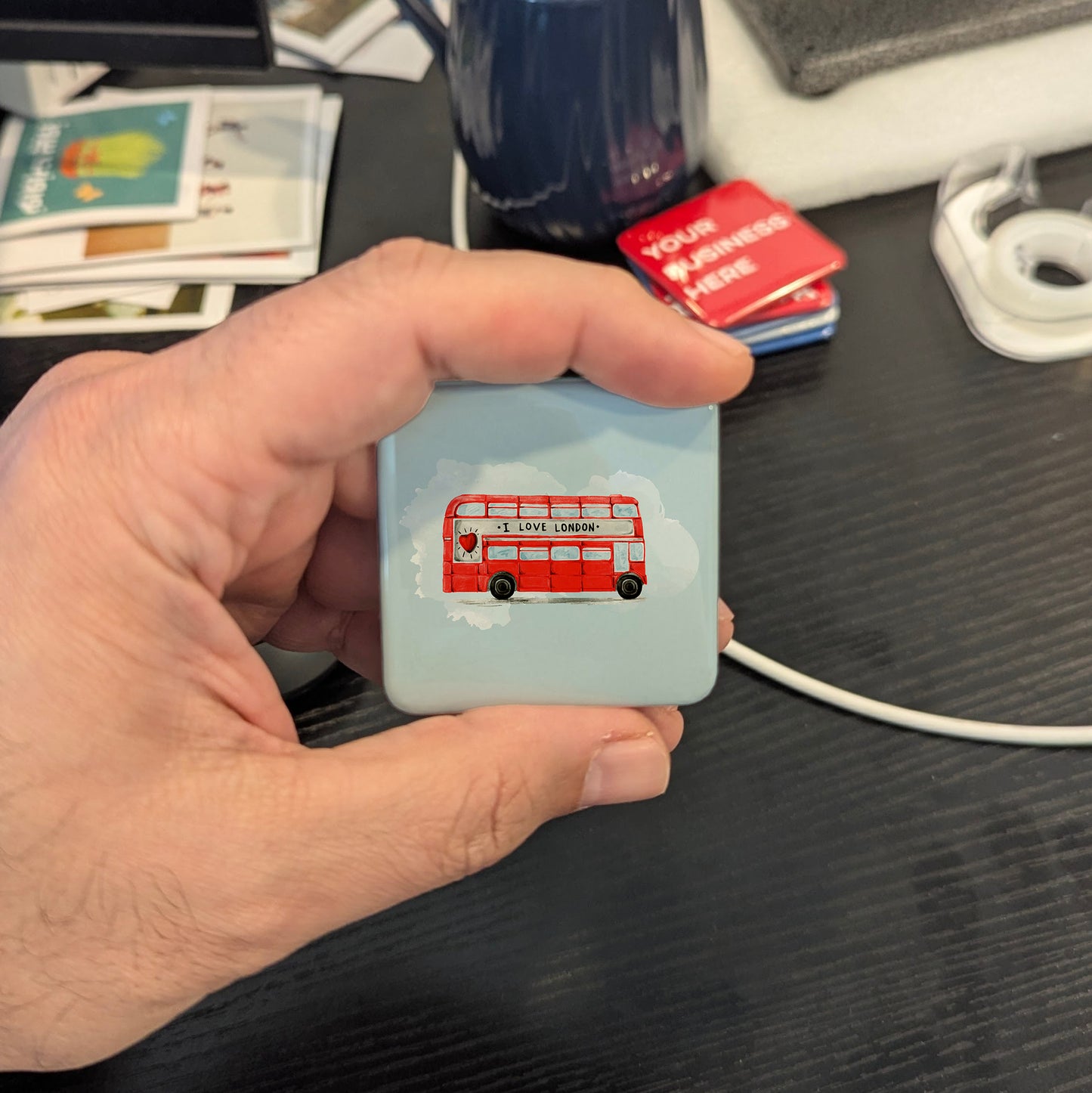 London Bus Fridge Magnet - PhiloPerse