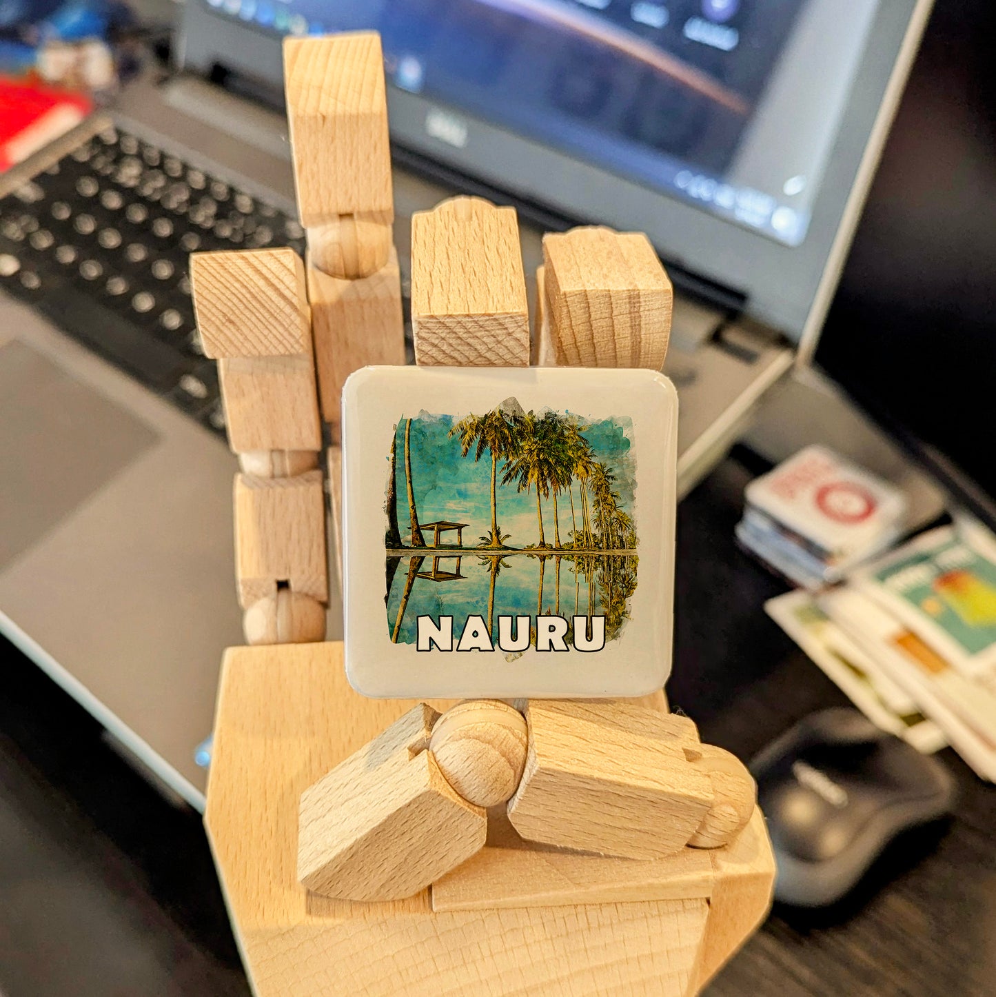 Nauru Watercolor Fridge Magnet - PhiloPerse