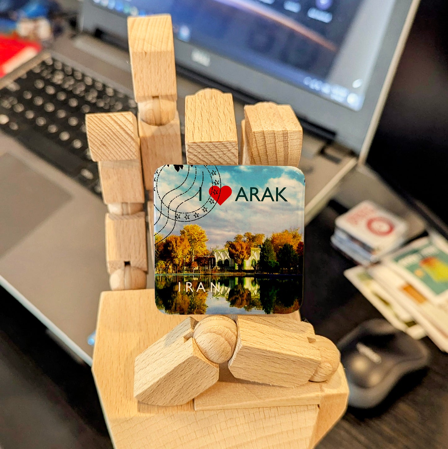 Imán para nevera "Me encanta Arak"