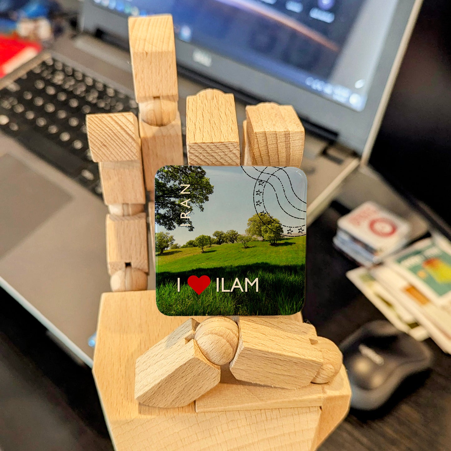 Imán para nevera "Amo a Ilam"