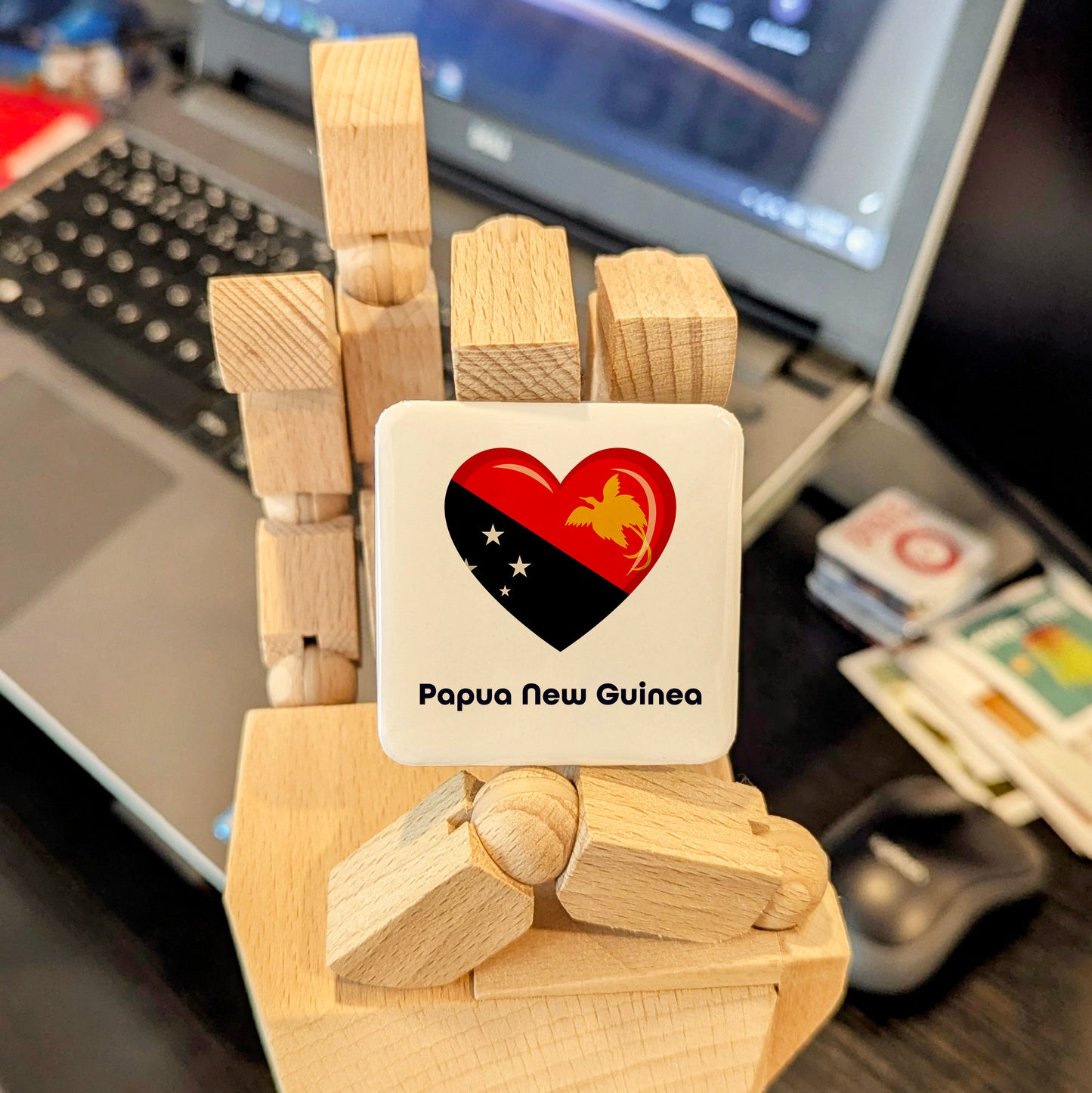 Papua New Guinea Flag Fridge Magnet - PhiloPerse