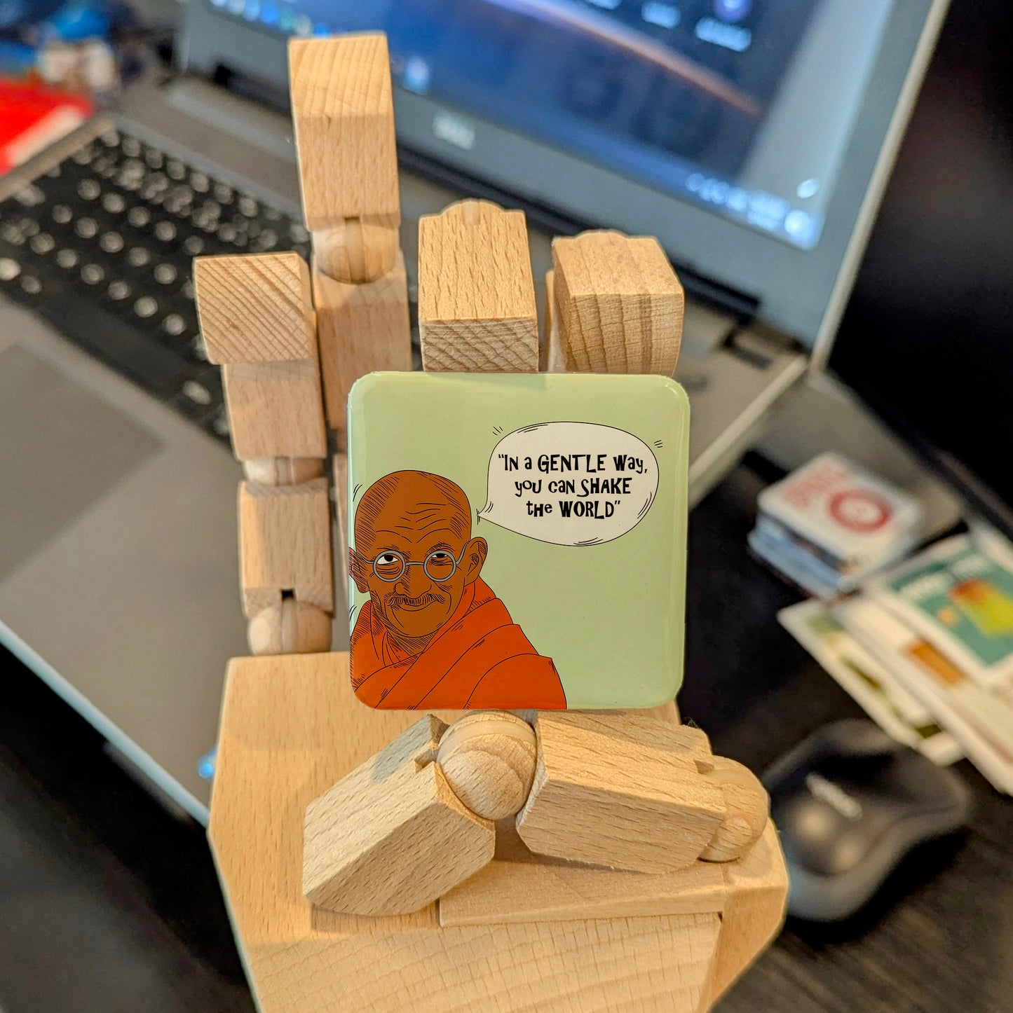 Gandhi Fridge Magnet - PhiloPerse