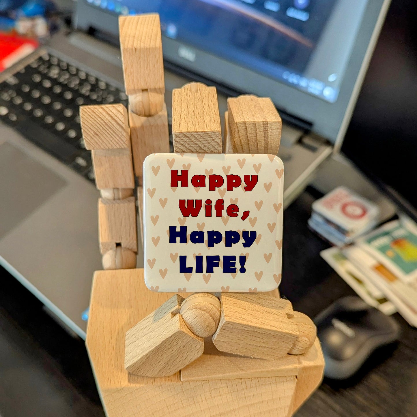 Happy Wife Happy Life Fridge Magnet - PhiloPerse
