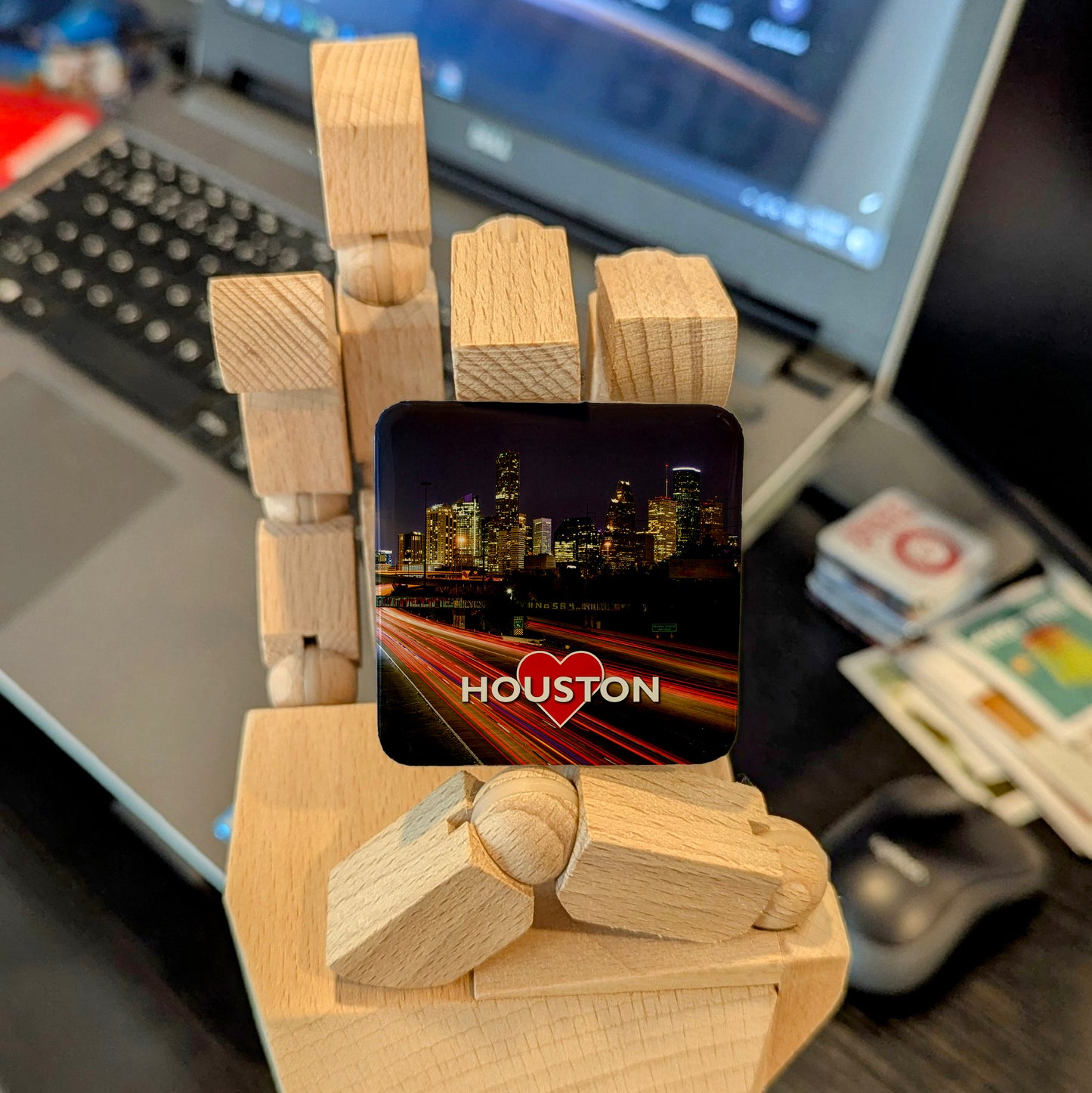 Houston View Fridge Magnet - PhiloPerse