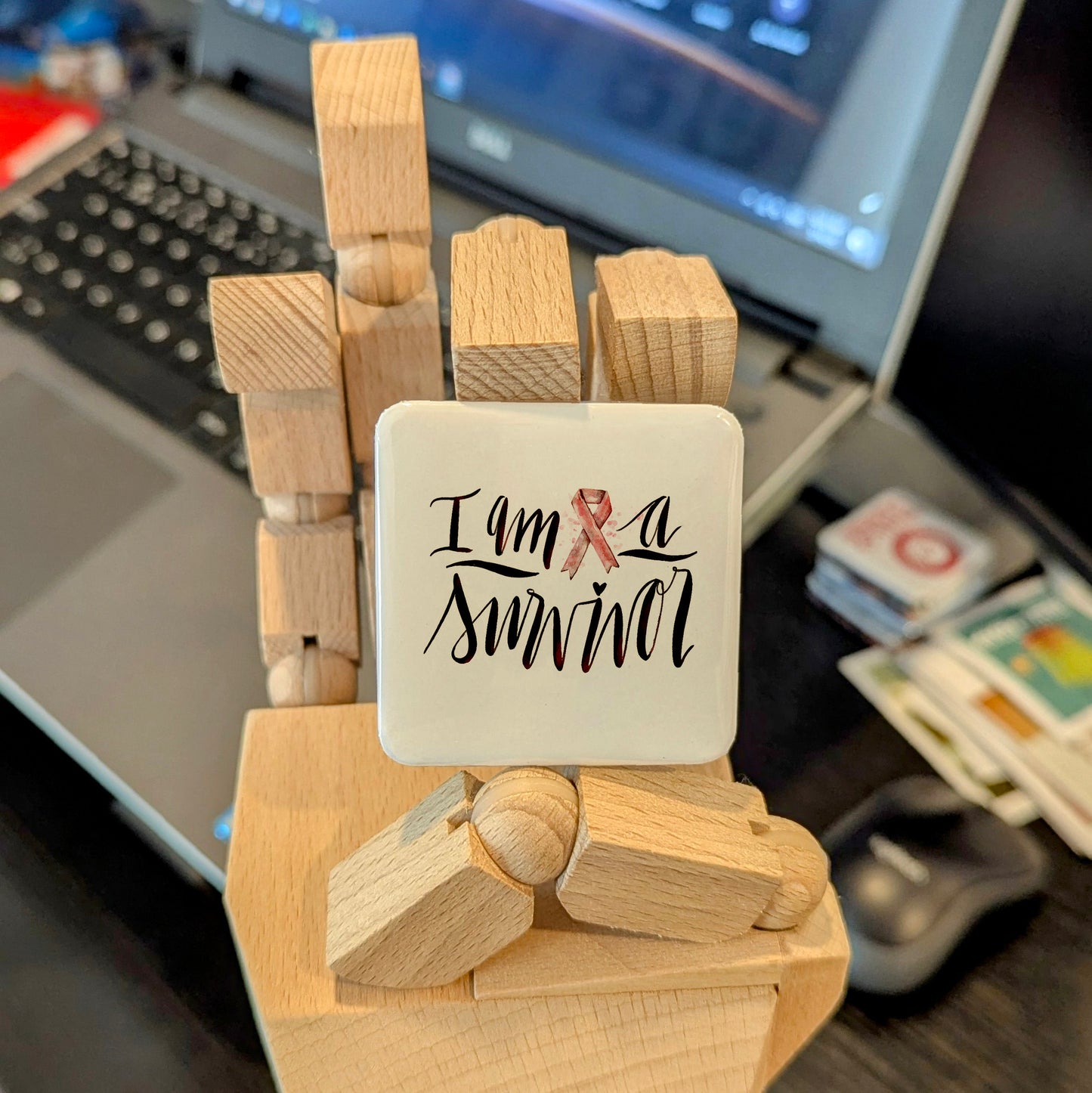 I Am a Survivor Fridge Magnet - PhiloPerse