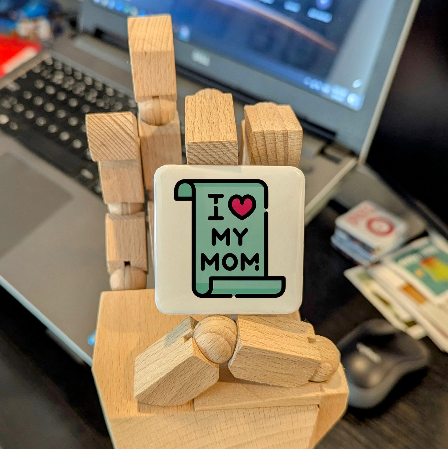 I Love My Mom V.1 Fridge Magnet - PhiloPerse