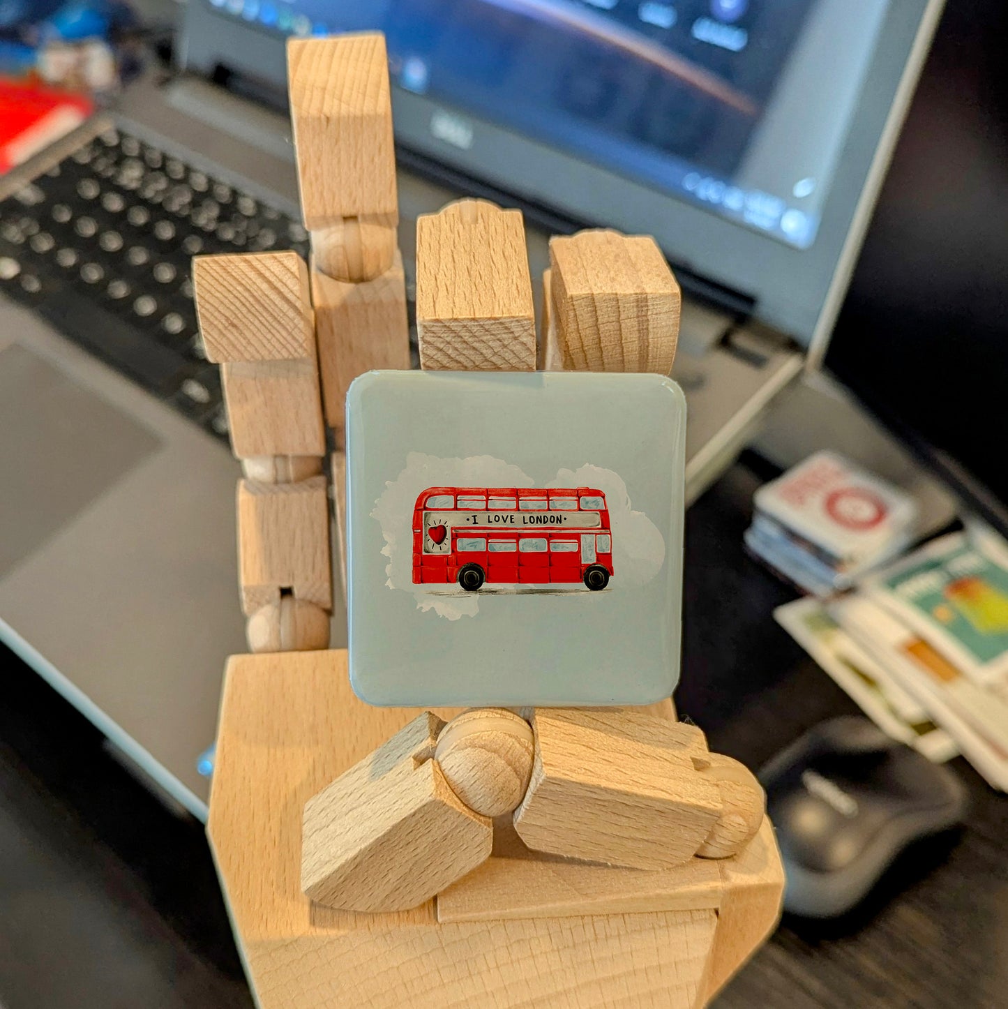 London Bus Fridge Magnet - PhiloPerse