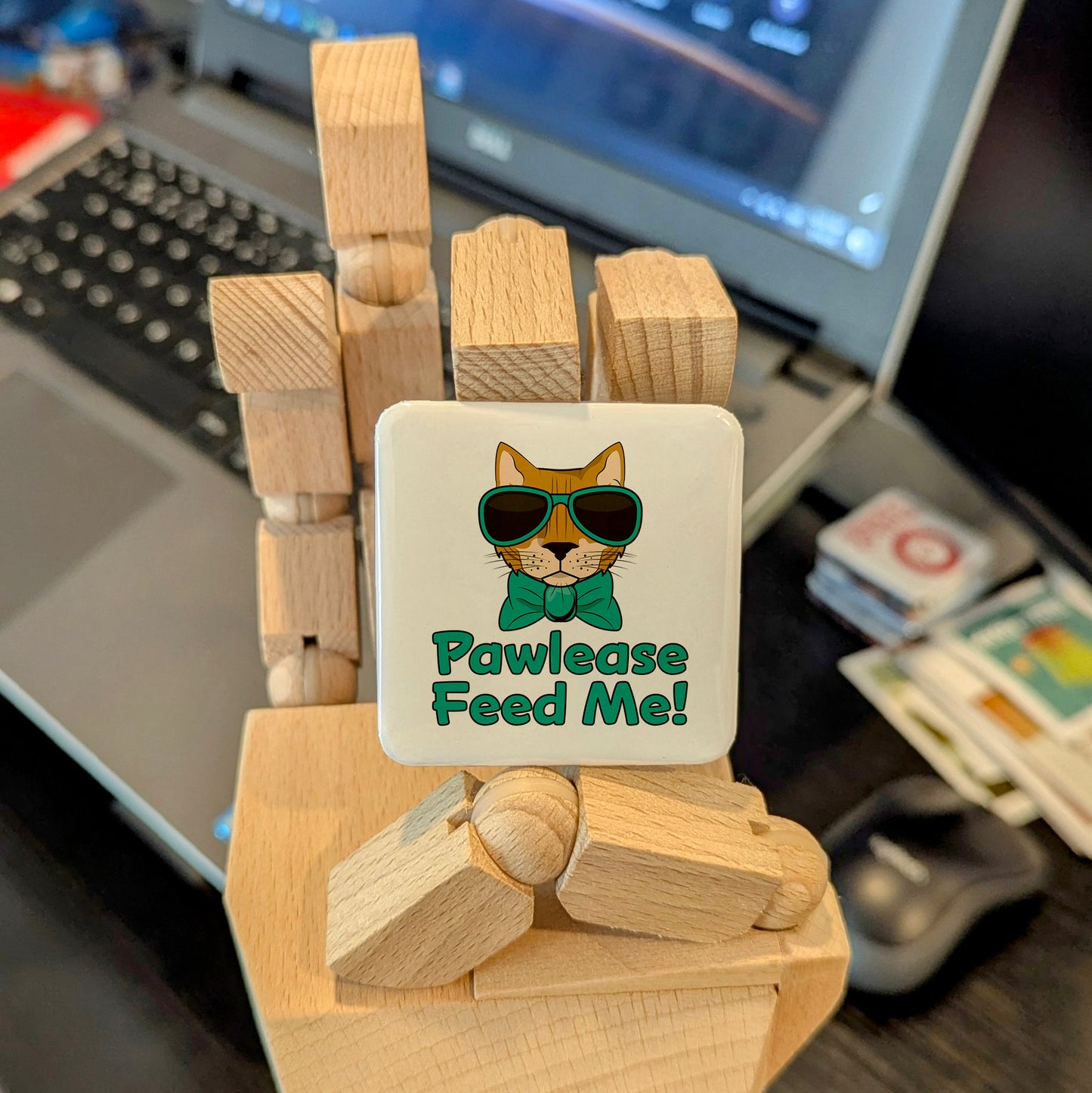 Pawlease Feed Me Fridge Magnet - PhiloPerse