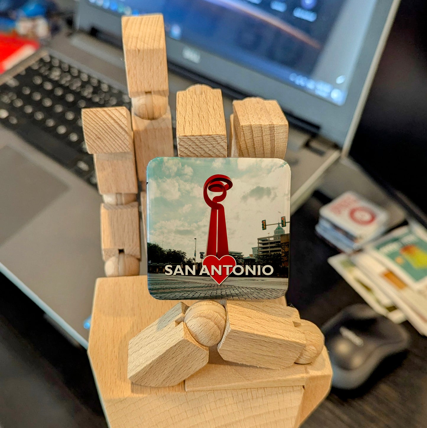 San Antonio View Fridge Magnet - PhiloPerse