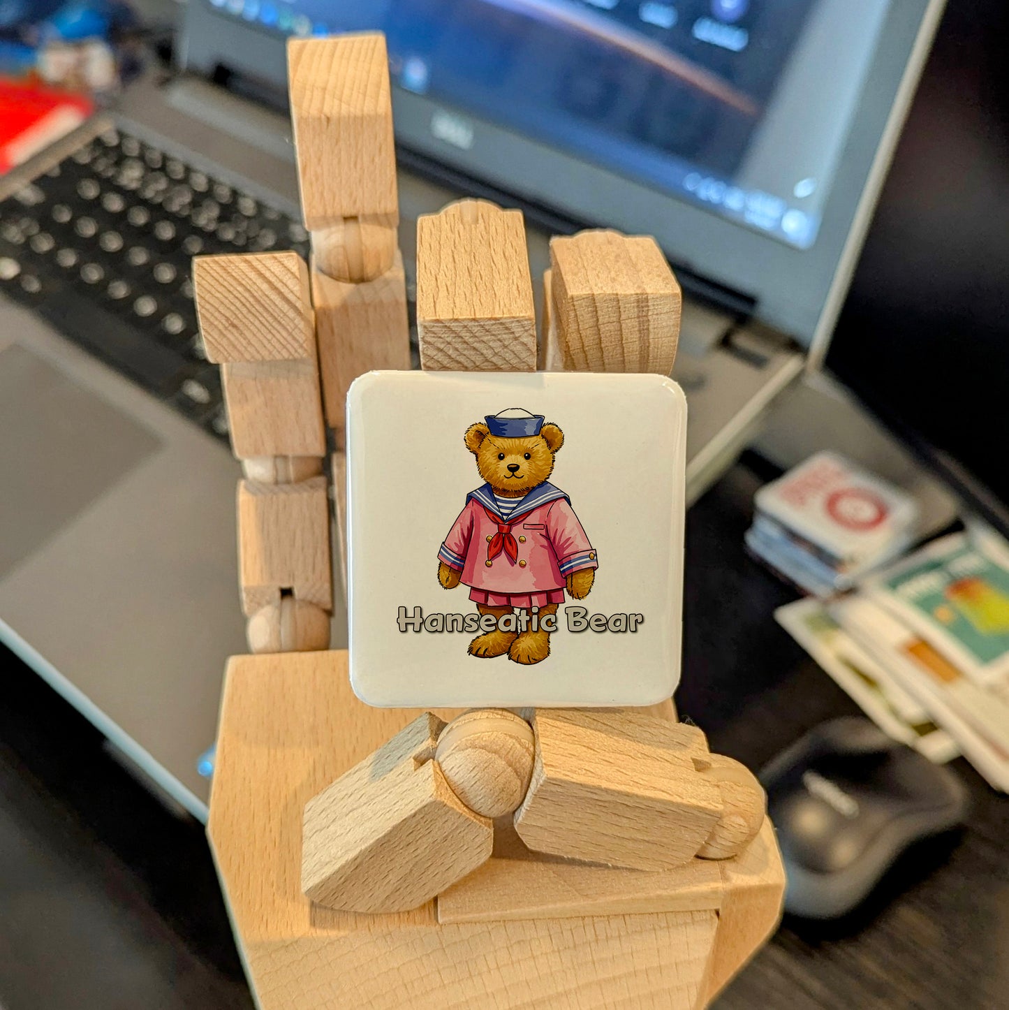 Teddy Bear as Hanseatic Sailor Fridge Magnet - PhiloPerse