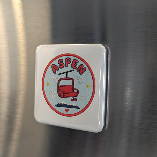 Aspen Colorado Magnet | Ski Capital of the Rockies | 2×2 | Made in Canada - PhiloPerse
