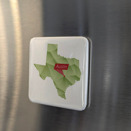 Austin Texas Magnet | Texas Capital | 2×2 | Made in Canada - PhiloPerse