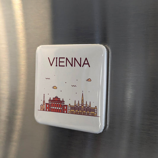 Vienna Austria Magnet | Imperial Capital of the Habsburg Danube | 2x2 | Made in Canada