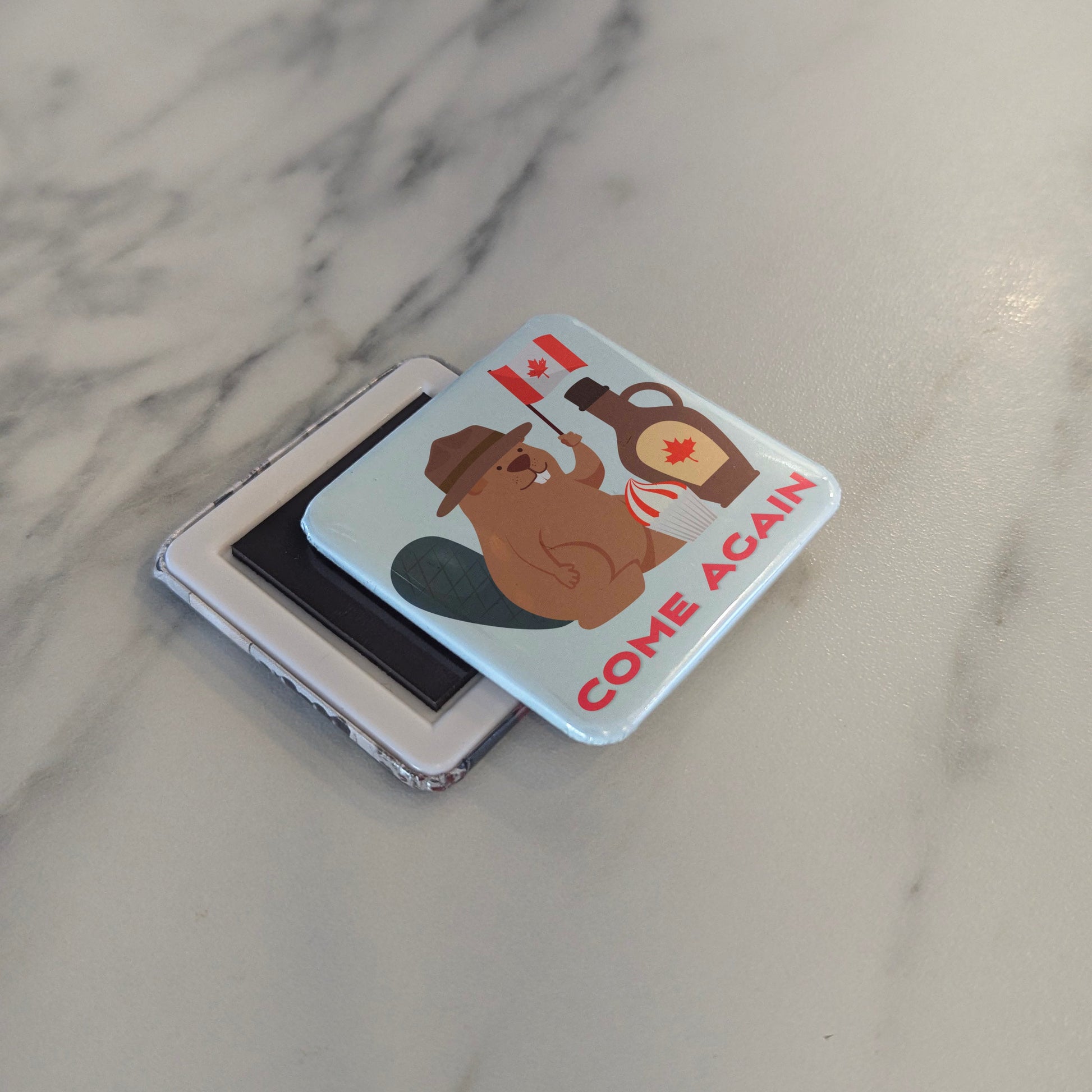 Beaver with Maple Syrup Fridge Magnet - PhiloPerse