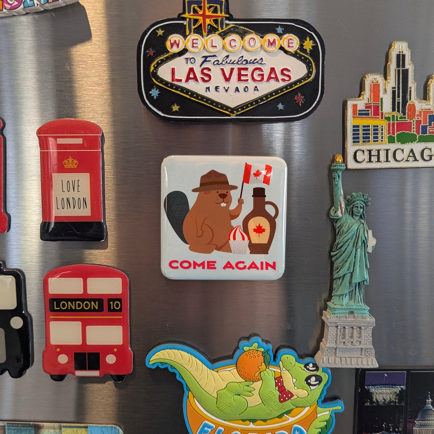 Beaver with Maple Syrup Fridge Magnet - PhiloPerse