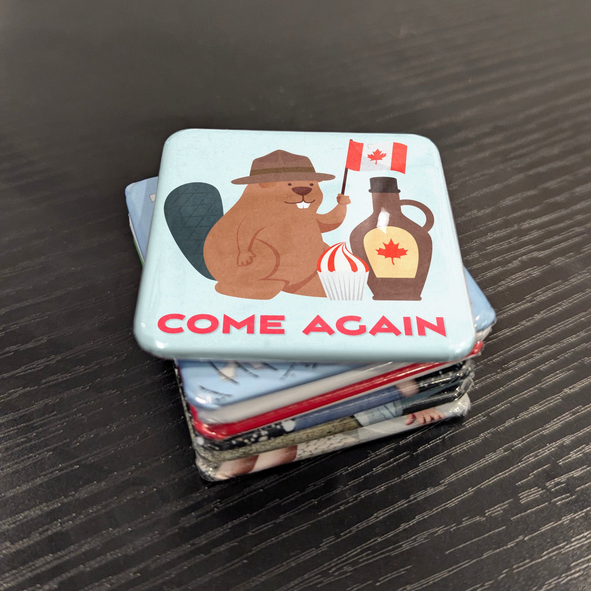 Beaver with Maple Syrup Fridge Magnet - PhiloPerse