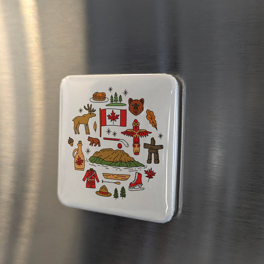 Canada Magnet | Icons of the True North | 2x2 | Made in Canada - PhiloPerse
